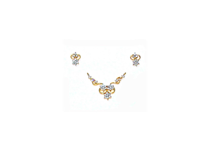 Gold Plated | CZ Studded Pendant Sets